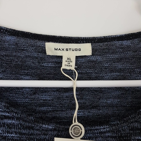 Max Studio NWT Space Dye Tie Hem Sweater Blue XL - Picture 7 of 15